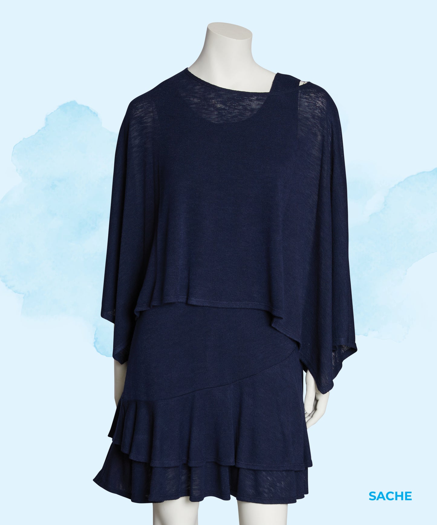 Poncho Sache - Marine - Luc Fontaine