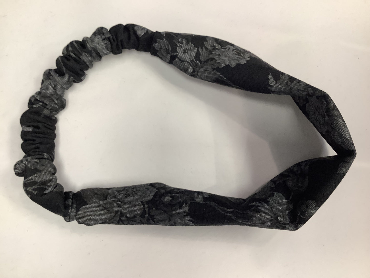 Bandeau noir à fleurs grises - Rouge Canapé