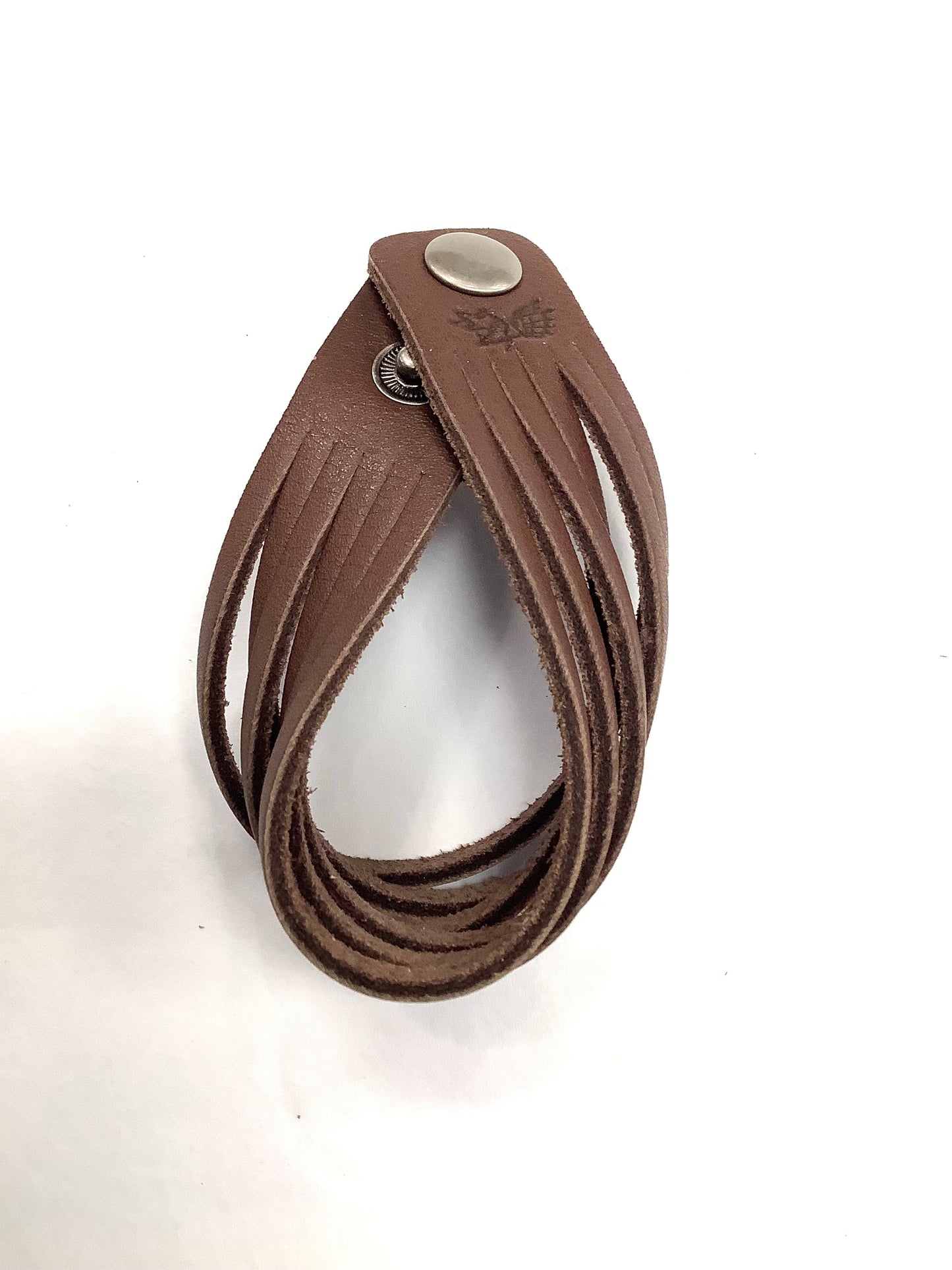 Bracelet cuir brun moyen