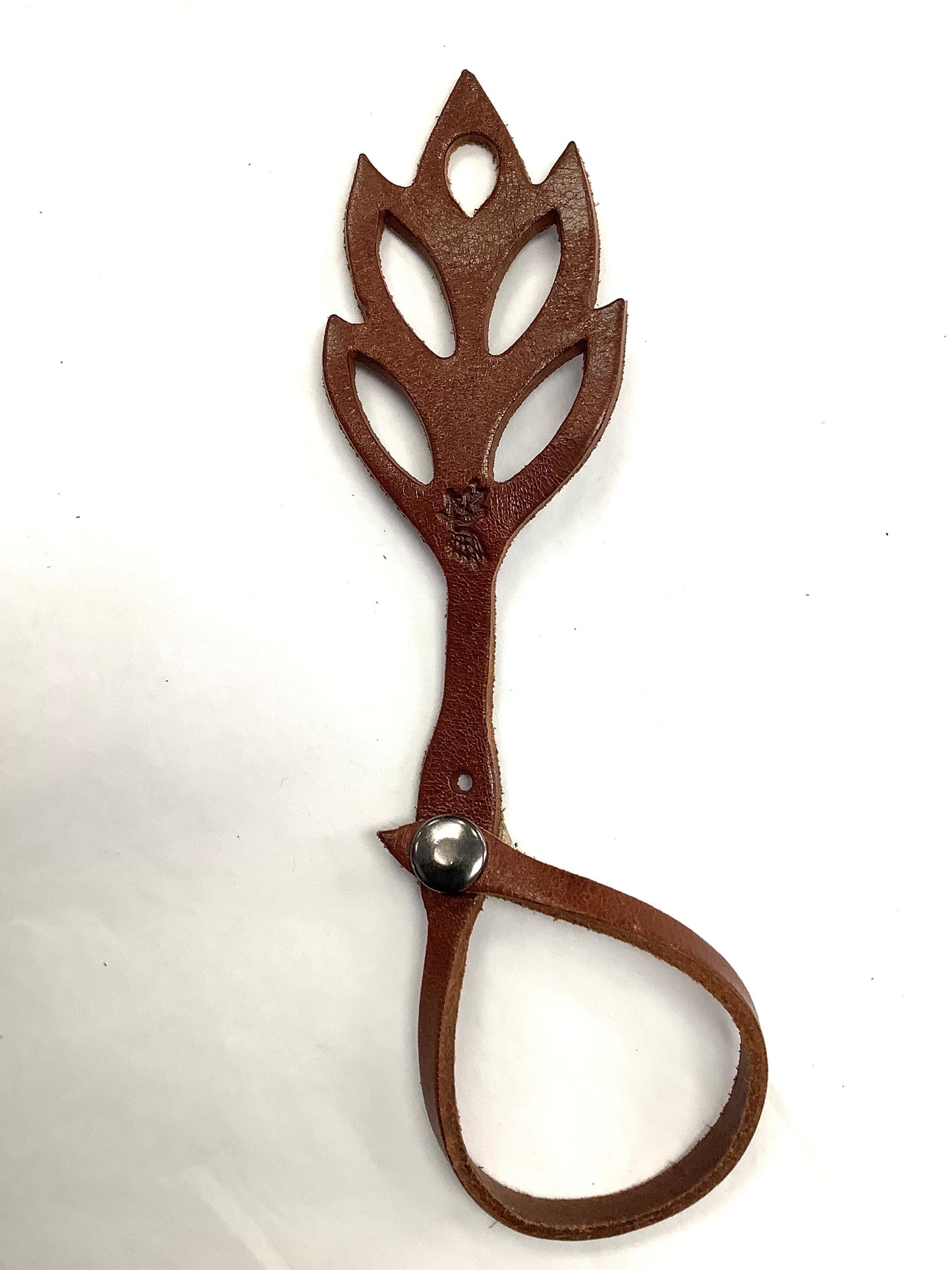 Bracelet cuir feuilles