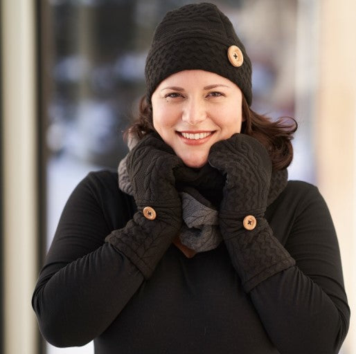 Mitaines Guylaine noires - RNSP