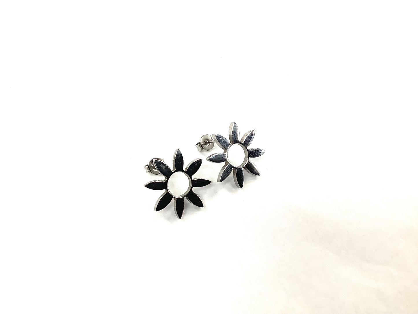 Boucles d'oreilles Tournesols d'Argent - Rouge Inox