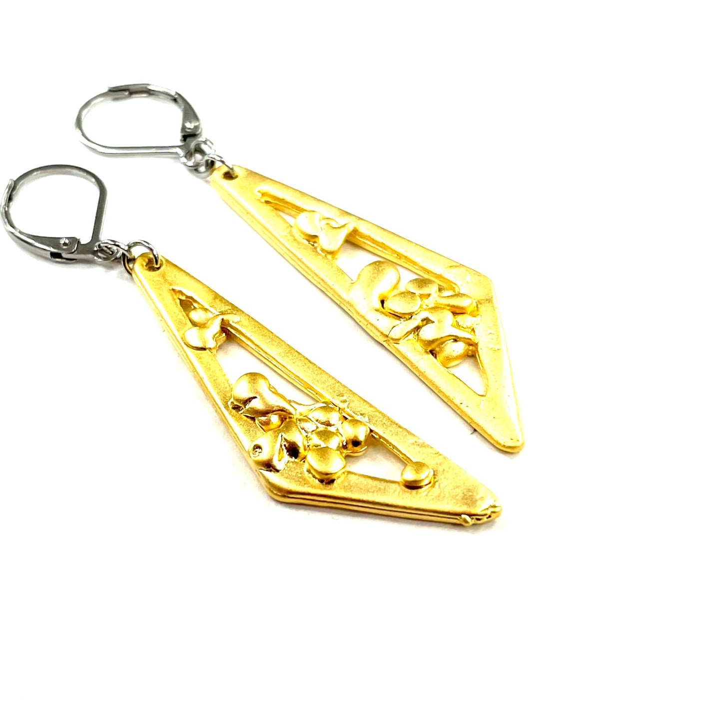 Suspendues à l'oreille Triangle Fondue 45mm - Rouge Bijoux