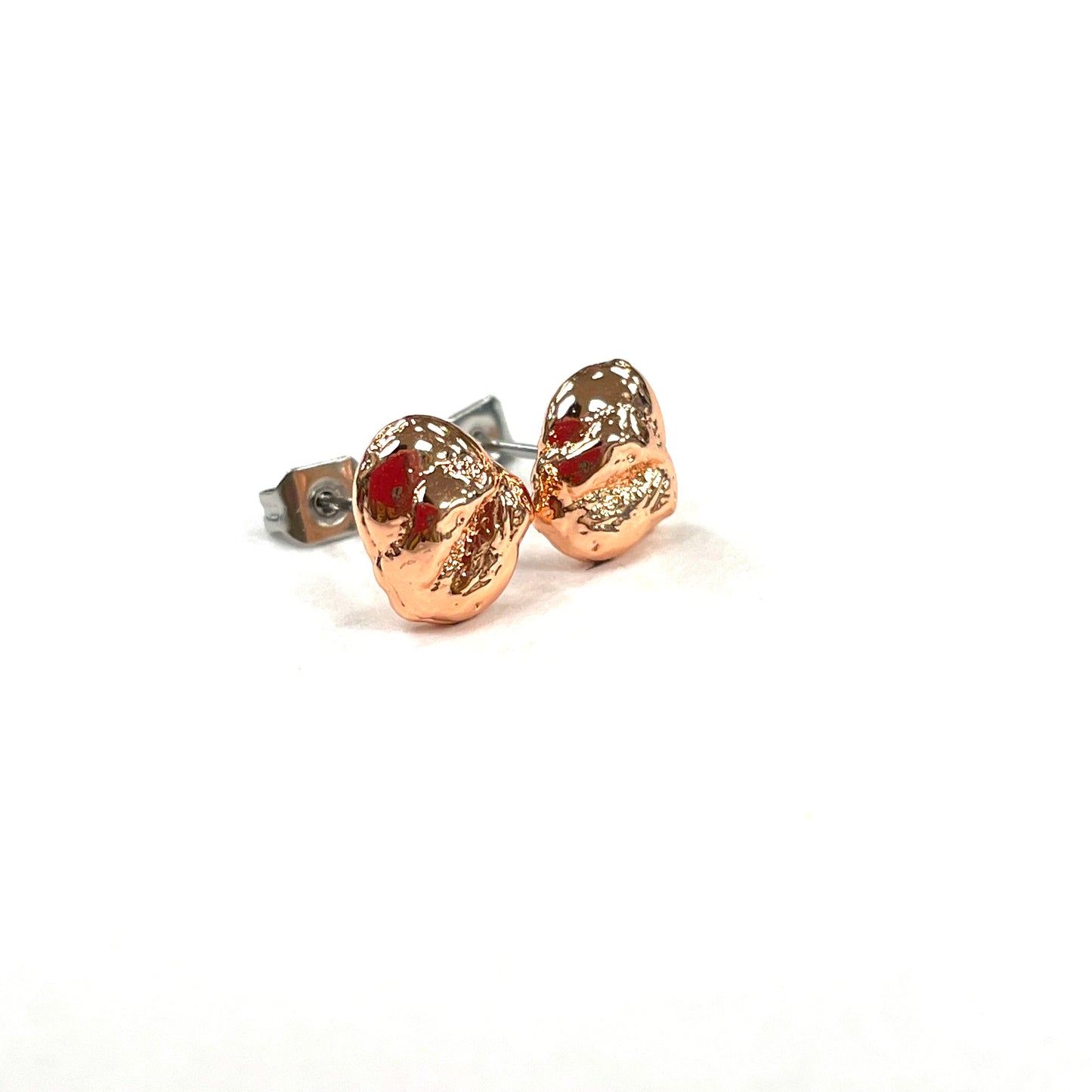 Boucles à l'oreille Pépite Fondue 8mm - Rouge Bijoux