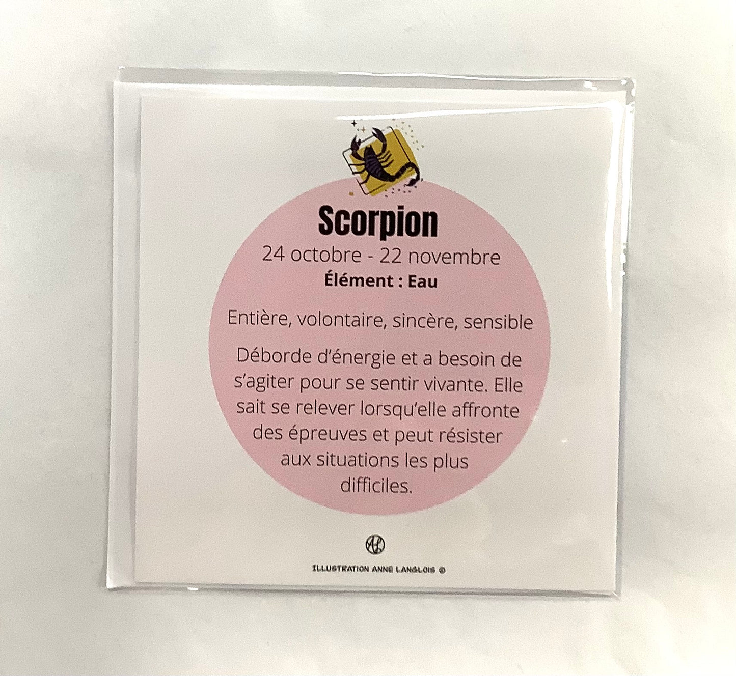 Carte Scorpion - Créations Anne Langlois