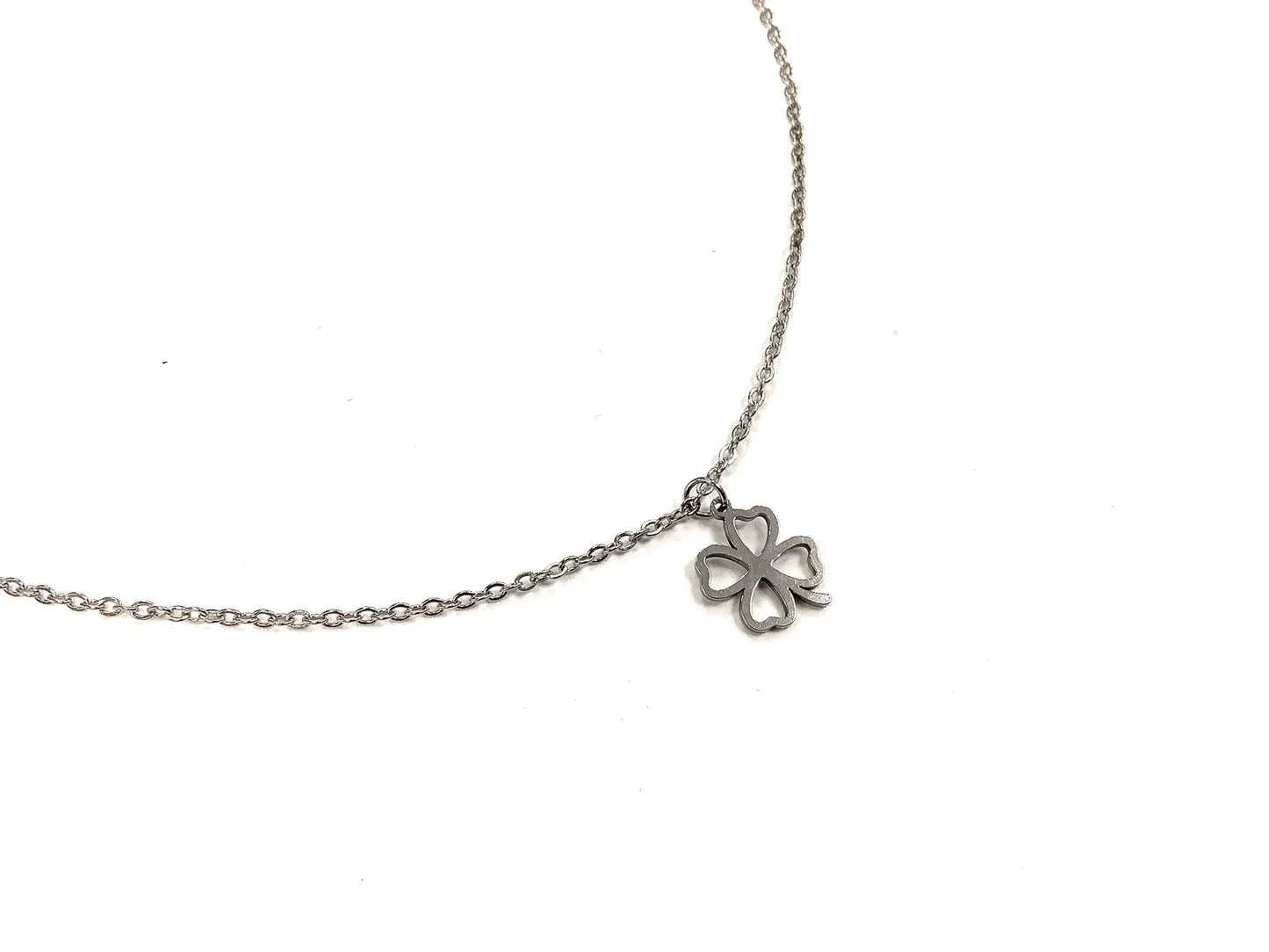 Collier Oxalis - Argent - Rouge Inox