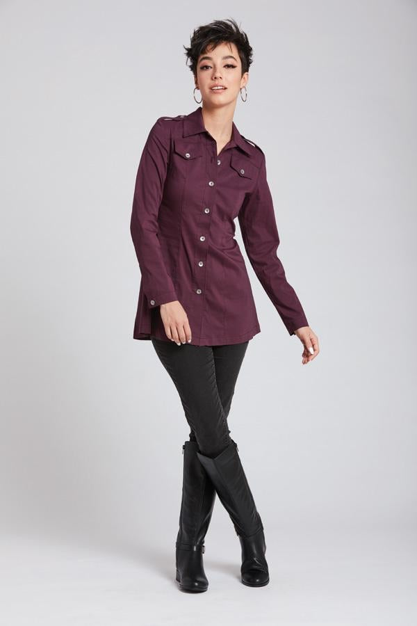 Chemise Military Mauve - Luc Fontaine