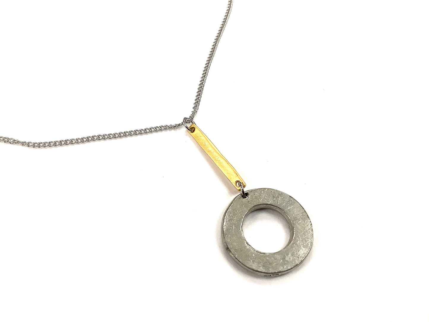 Collier Cercle géométrique - Rouge Inox