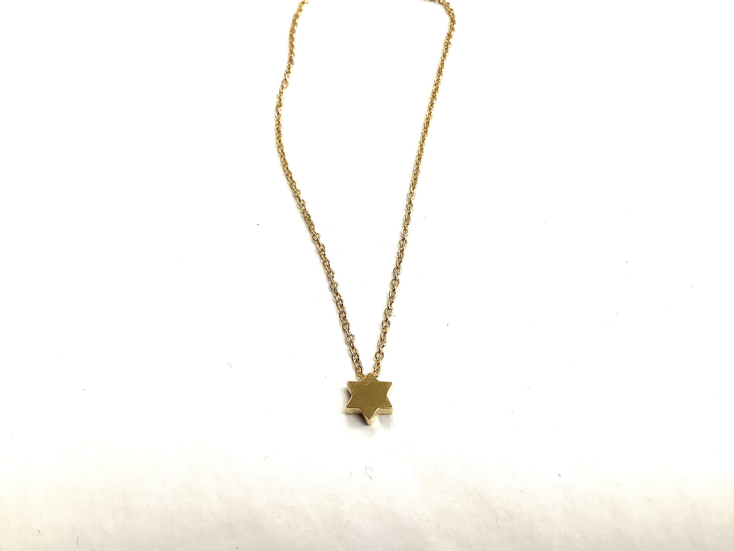 Collier Étoile or - Rouge Inox