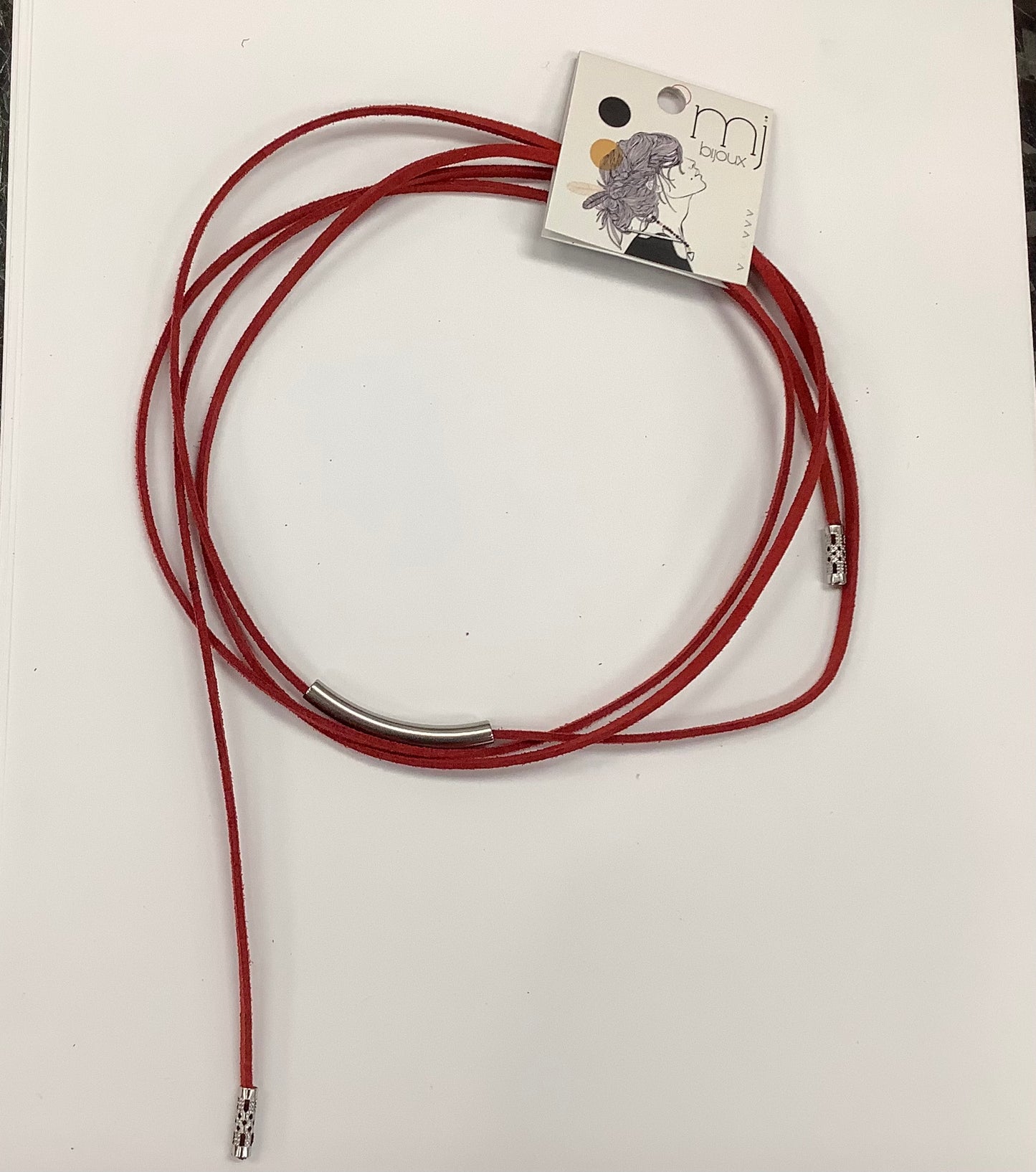 Collier chocker long ovale mozaïc - MJ Bijoux