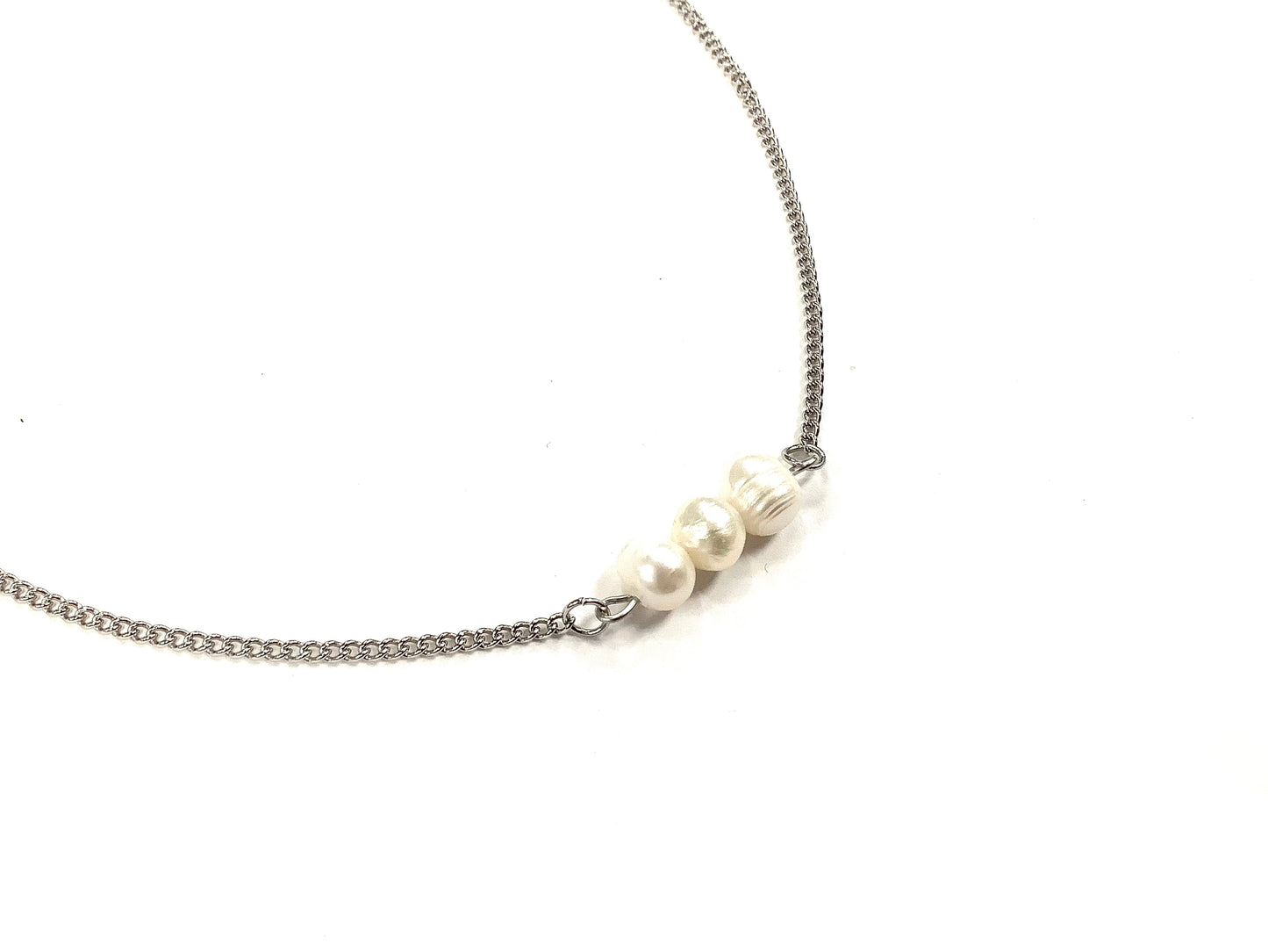 Collier Perlé - Rouge Inox