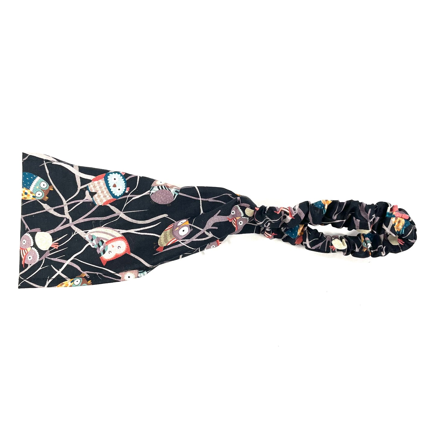 Black Owls Headband - Sofa Red