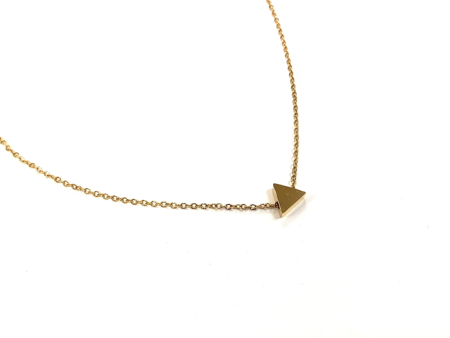 Collier Triangle - Or - Rouge Inox