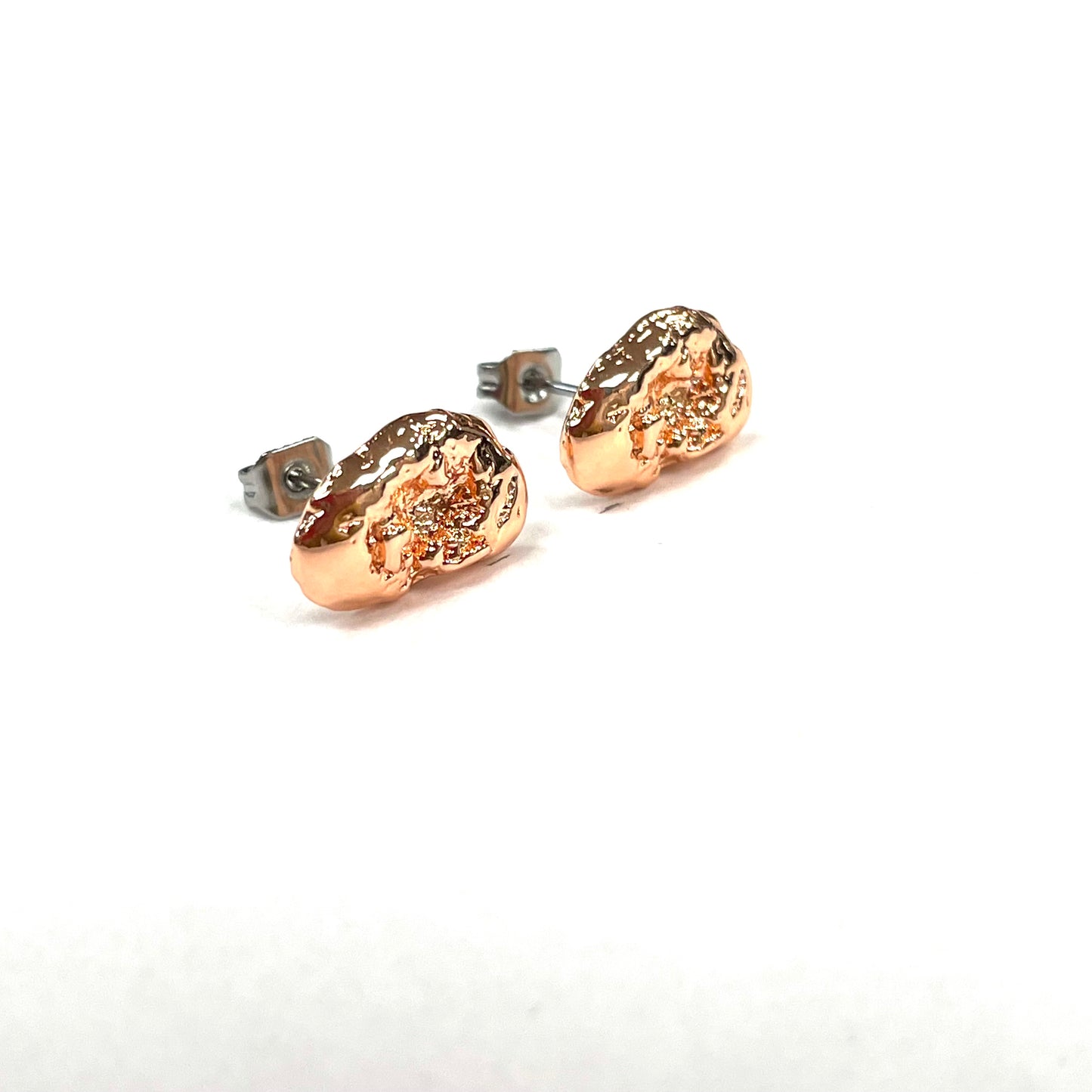 Boucles à l'oreille Pépite Fondue 10mm - Rouge Bijoux