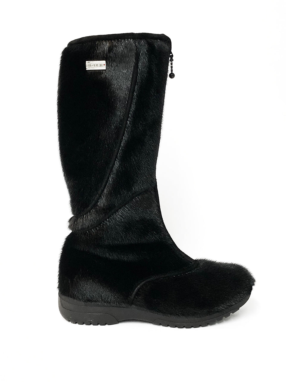 Botte Kiona Fourrure Loup Marin Noir Semelle Martine