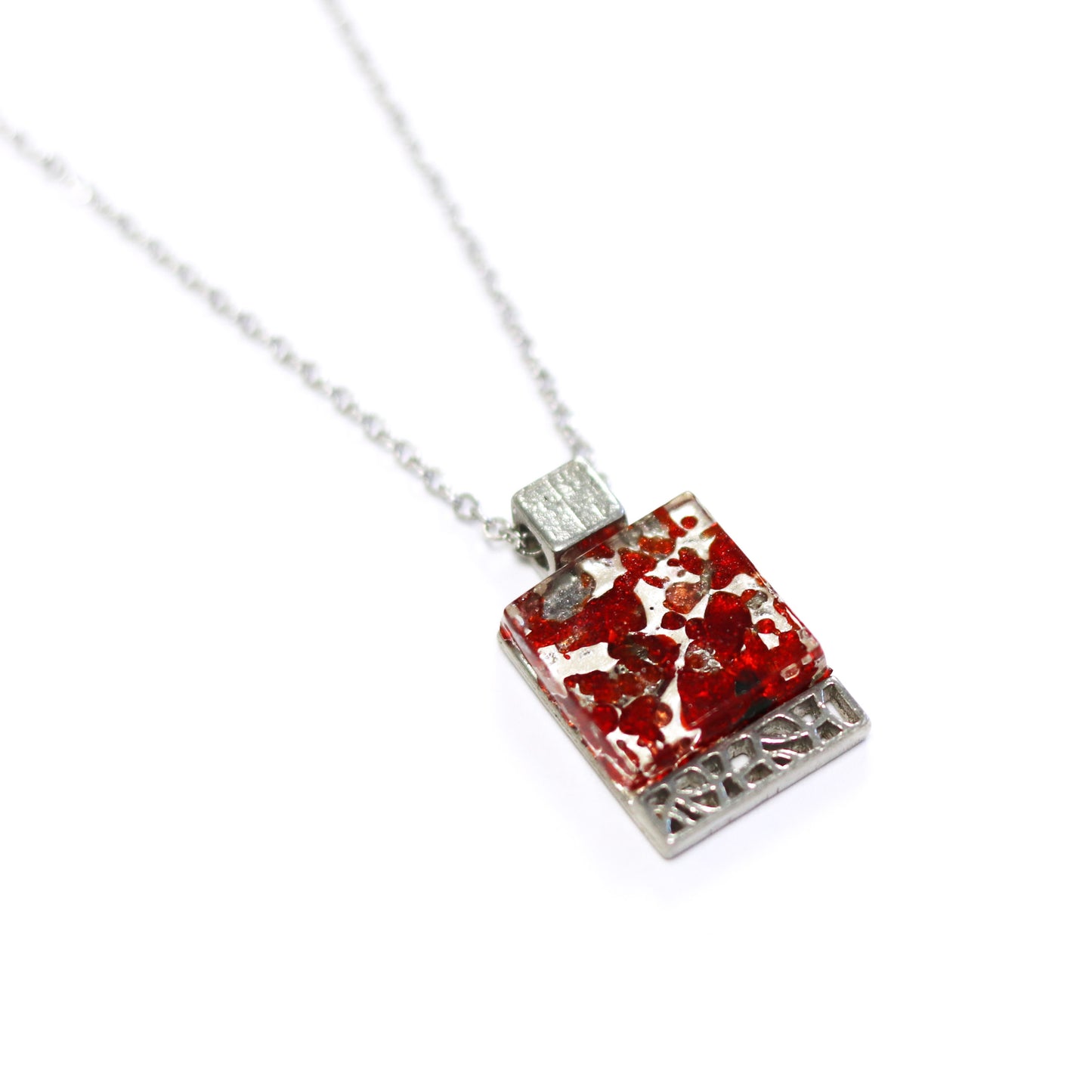Pendentif Mosaik - Rouge - Créart