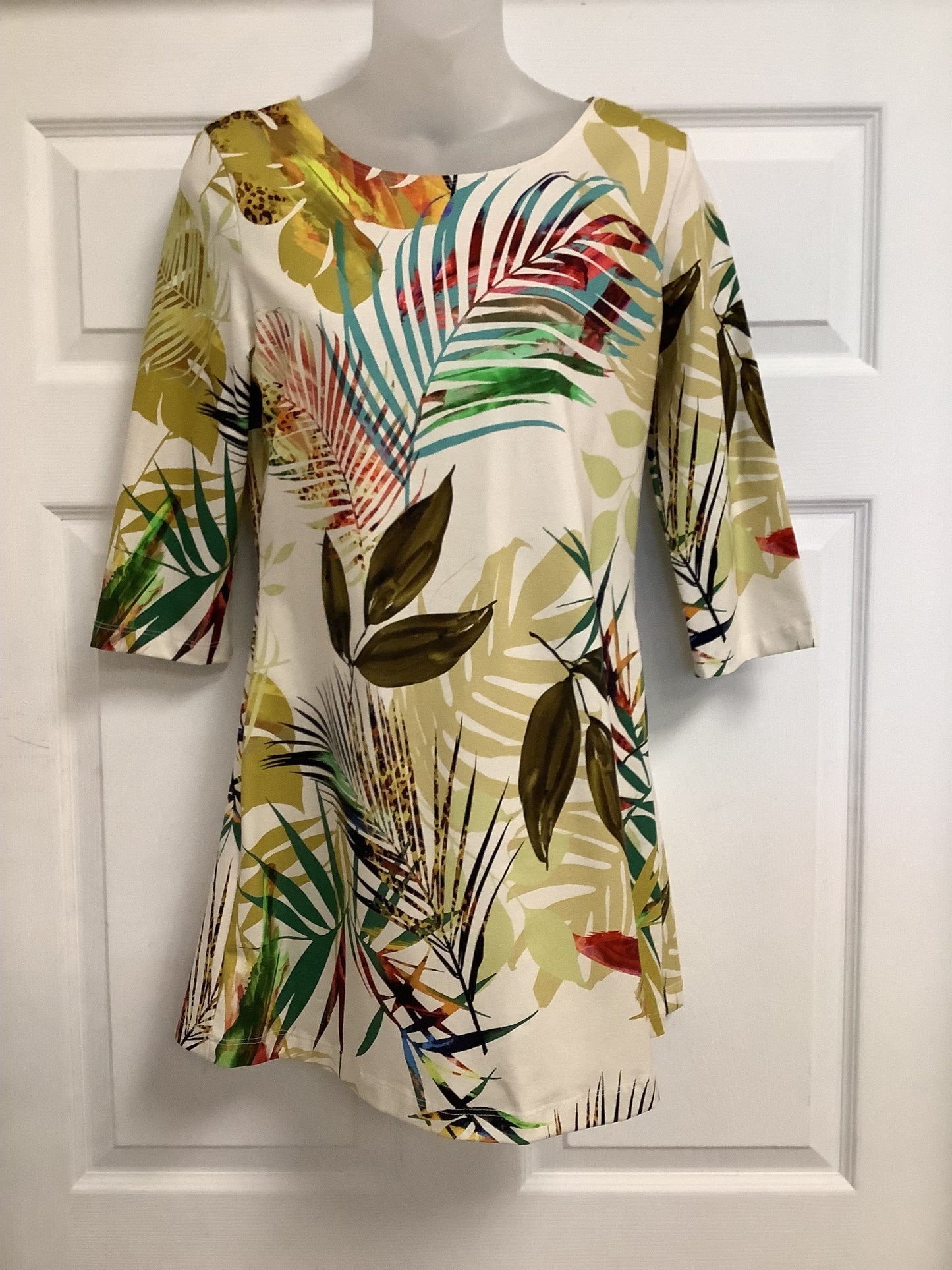 White palm tree tunic - Luc Fontaine