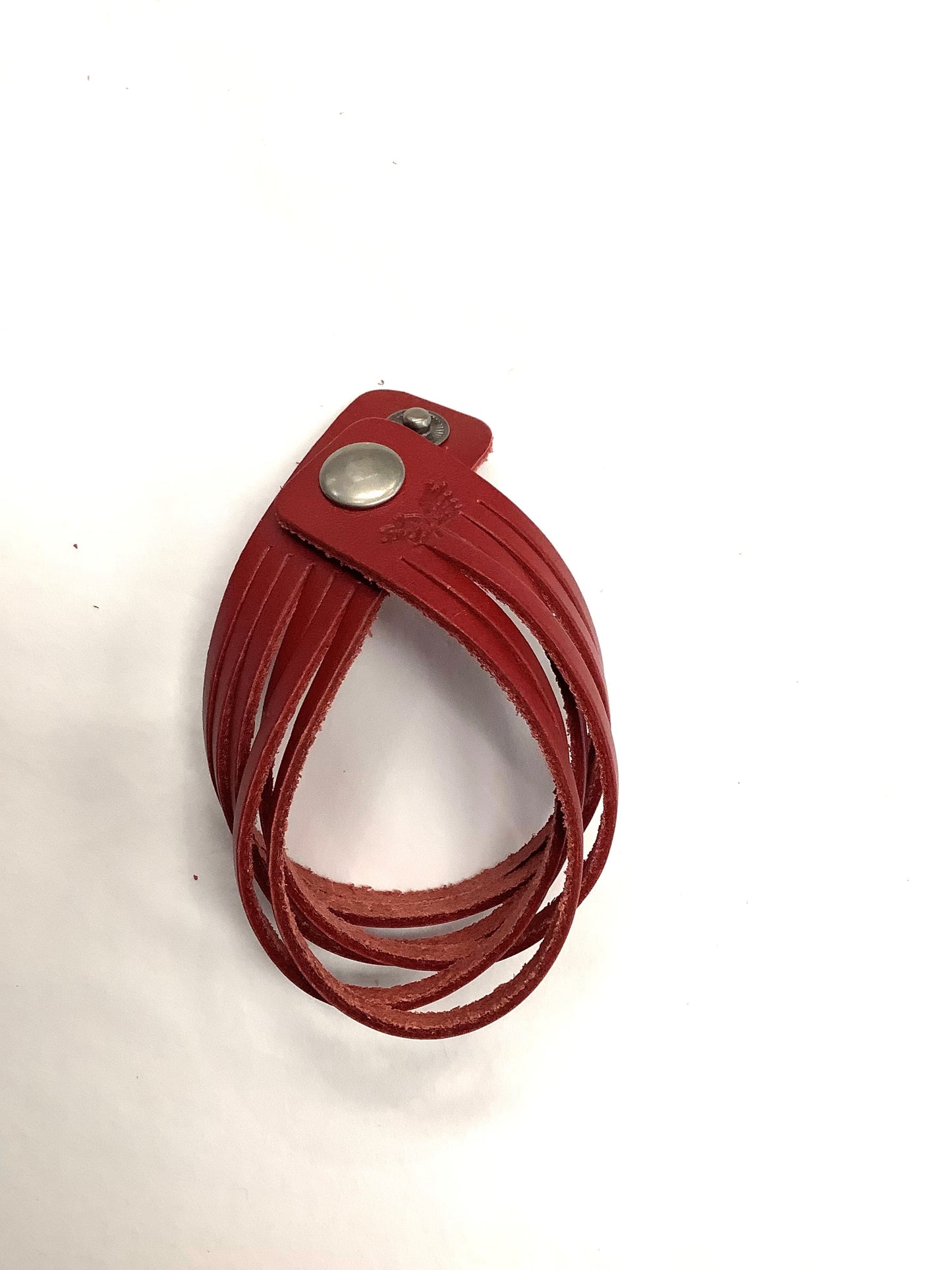 Red leather bracelet