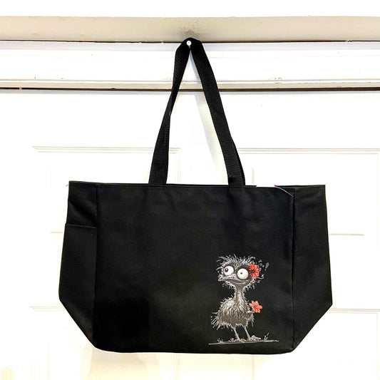 Sac Noir- Autruche - Impressione-Toi