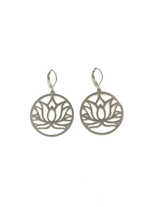 BO Nénuphar Argent - Rouge inox