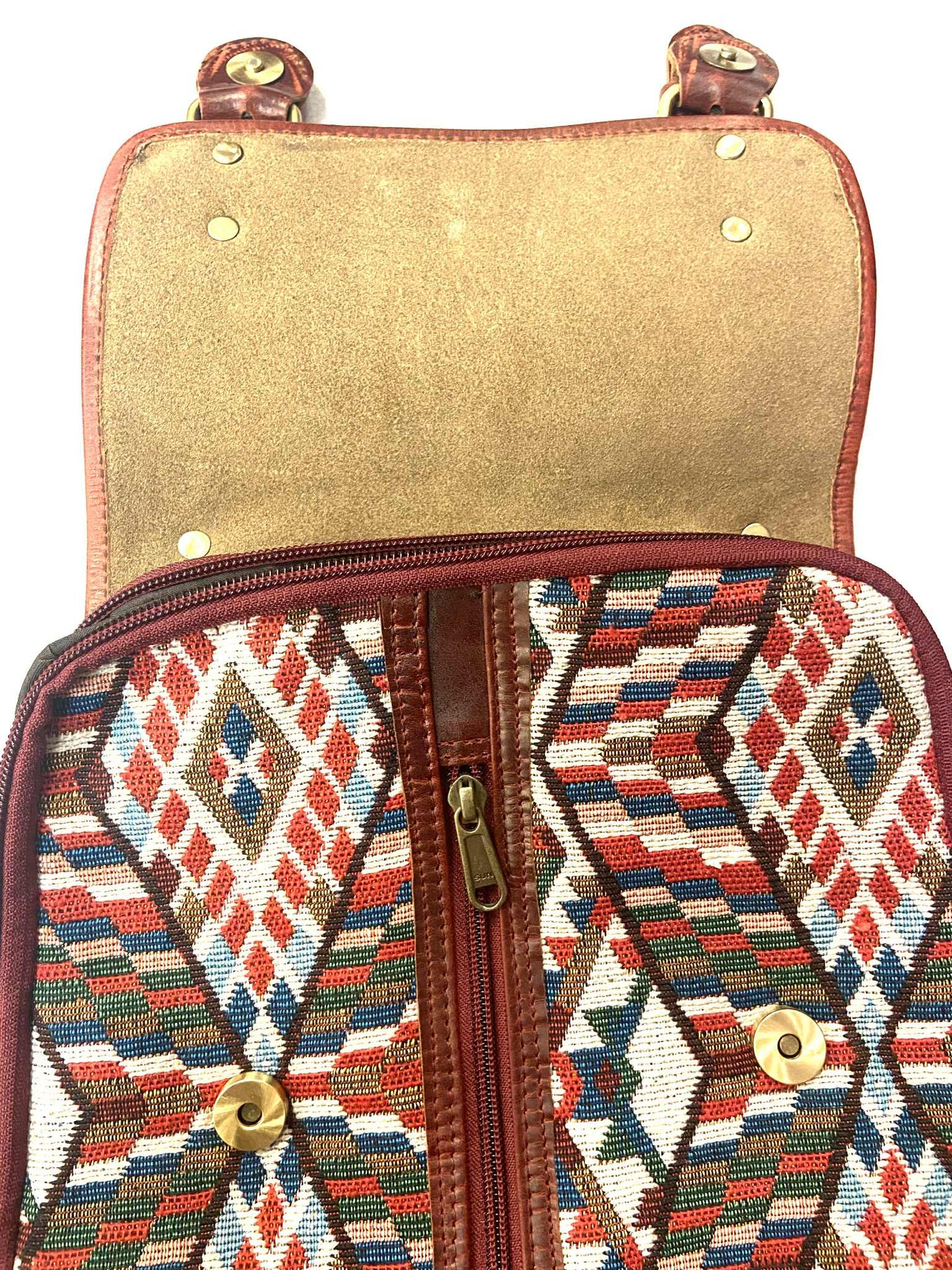 Sac à dos cuir rouge - Rouge Import