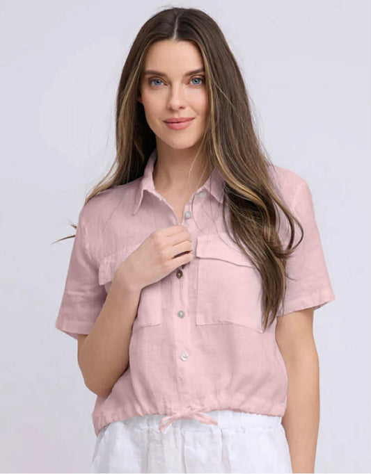 CHEMISE EN LIN - CHIARA -  Rose