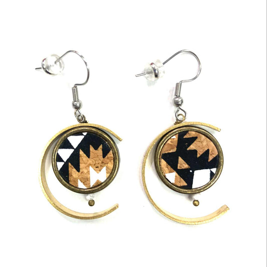 Boucles d'oreilles - Modèle C - Liège triangles - Création Fish