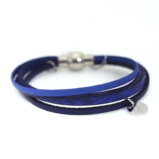 Bracelet zip mandala bleu - Créart