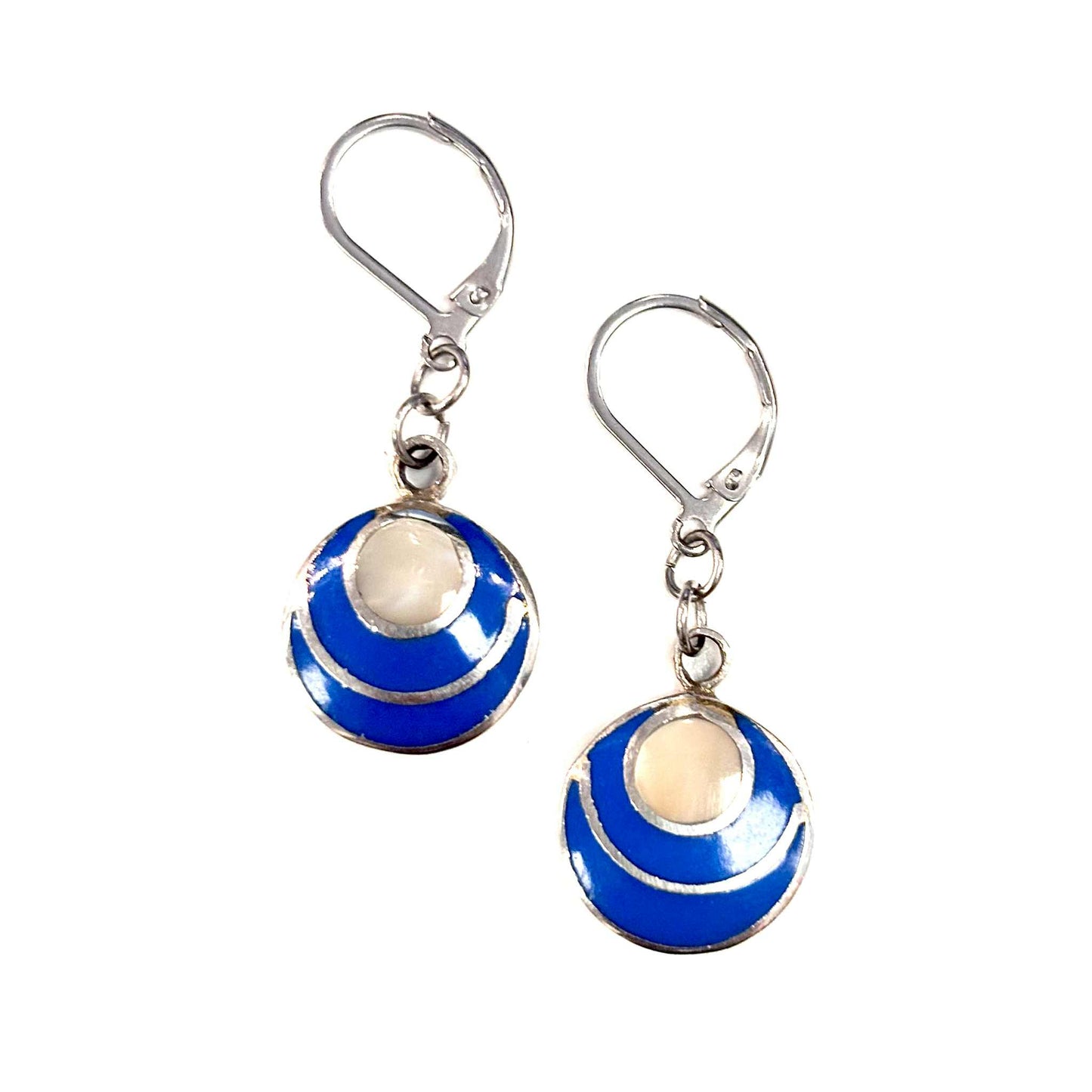 Boucles d'oreilles - Cercle - Pierre Nacre Petit Cercle - Rouge Aventure