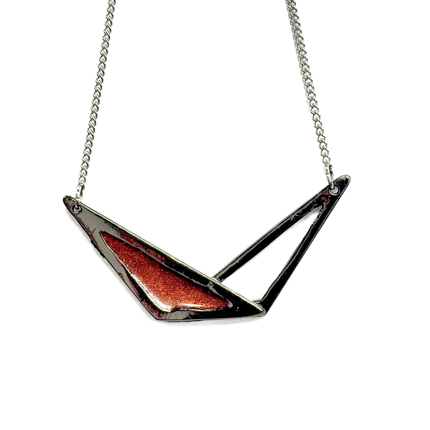 Collier Formes Géométriques Nickel Noir 2 - Rouge Bijoux - (plusieurs couleurs)