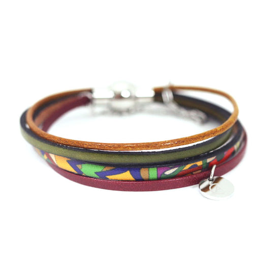 Bracelet zip mandala coloré - Créart