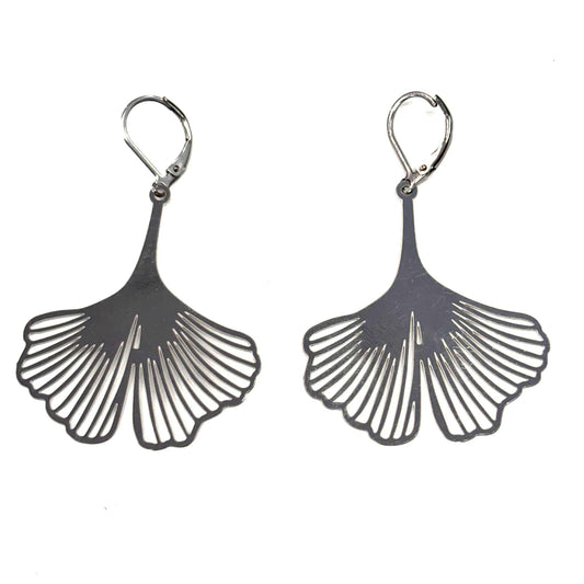 Boucles d'oreilles - Fleur divisée - Rouge Inox