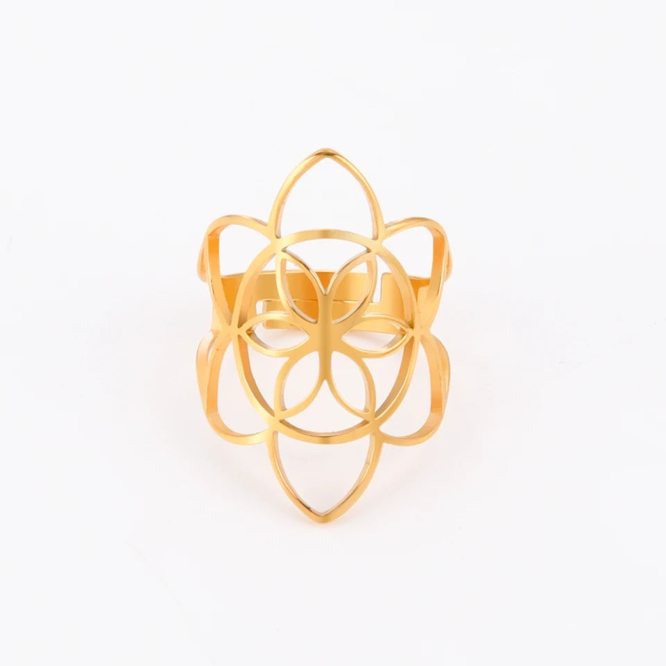 Bague - Fleur Royale - Argent - Or - Création Fish