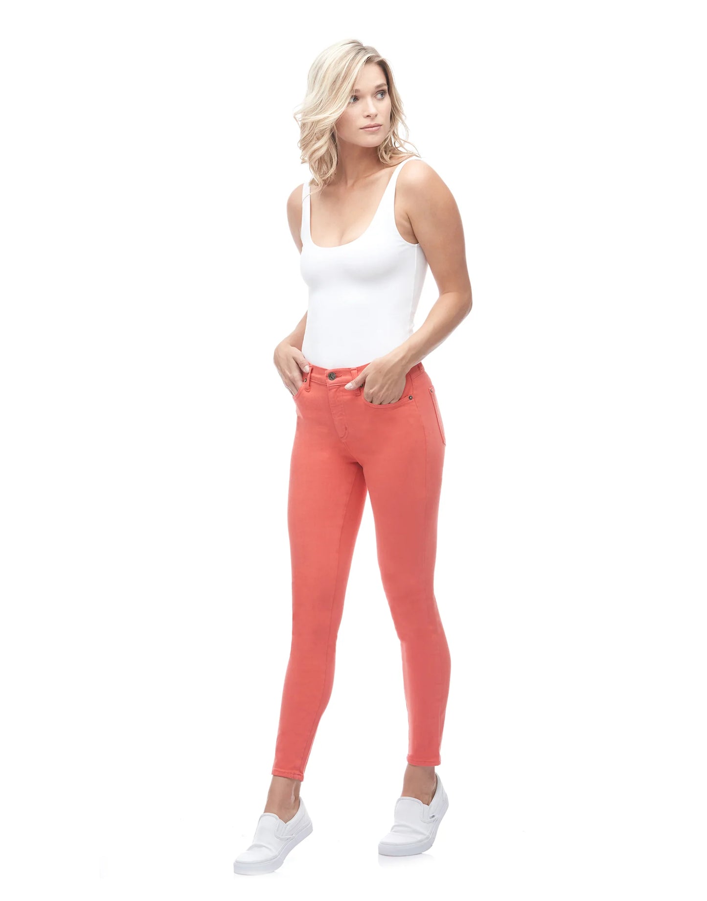 Rachel - Slim Fit - Classic Rise - Berry Pc - 27" Inseam - Yoga Jeans - 1686