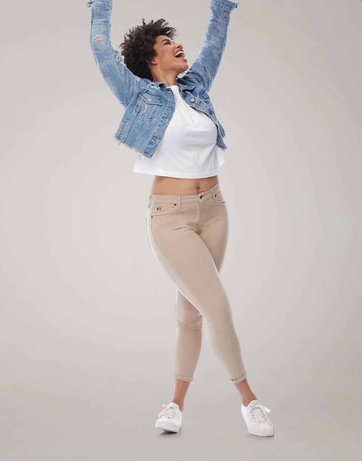 Rachel - Coupe étroite- Taille Classique - Sable - Entrejambe 27" - Yoga Jeans- 1686