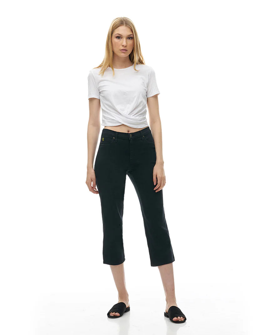 CHLOÉ STRAIGHT CUT SHORT JEANS Black