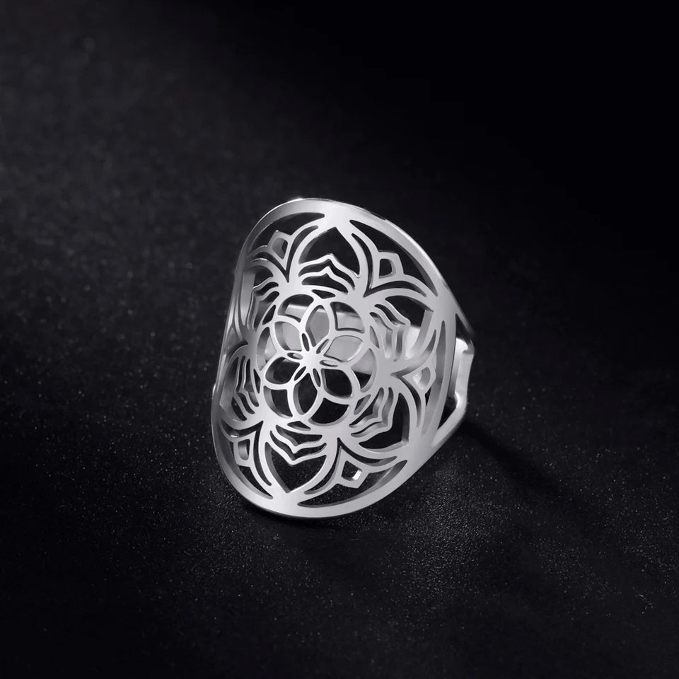 Bague - Mandala wow - Argent - or - Création Fish