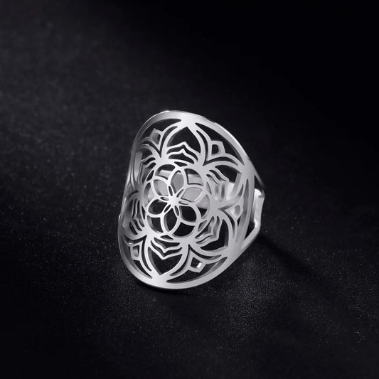 Bague - Mandala wow - Argent - or - Création Fish