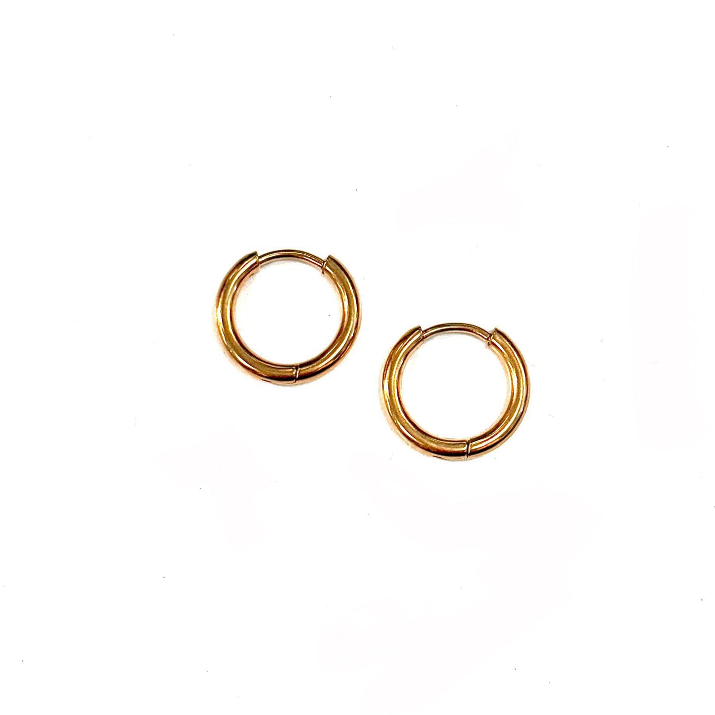 Boucles d'oreilles  - Anneaux Ronds - Rouge Inox