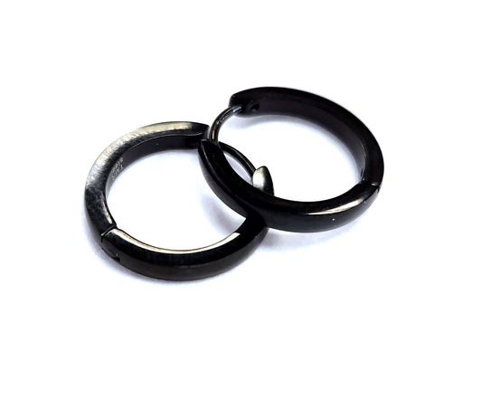 BO Anneau Noir - Plat - 19mm - Rouge Inox