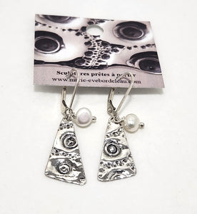 Boucles d'oreilles - Triangle Perlé - Marie-Ève Bordeleau