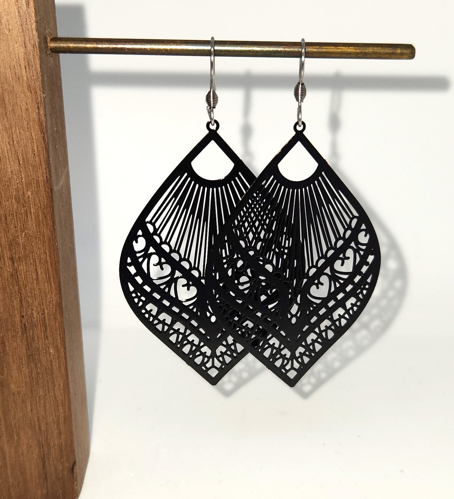 Boucles d'oreilles - Fili - Noir - Création Fish