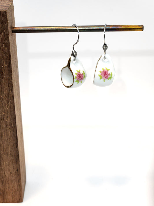 Boucles d'oreilles - Tasse Rose -  Création Fish