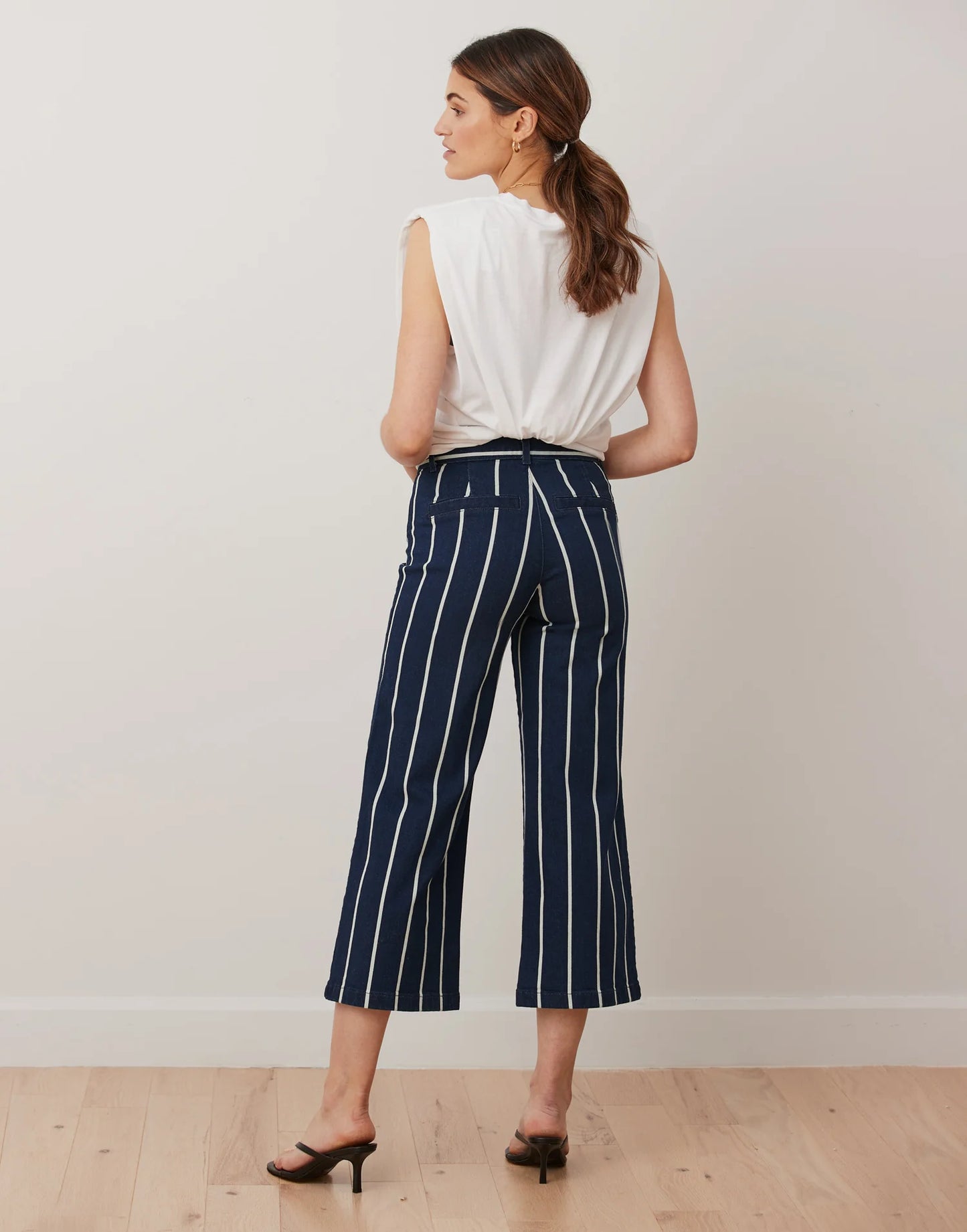 Lily - Coupe évasée- Taille Classique - Marine lignée - Entrejambe 25" - Yoga Jeans- 2048