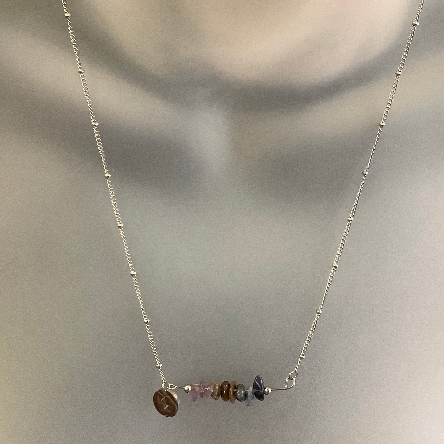 Capricorn Zodiac Stone Necklace - Red Stainless Steel