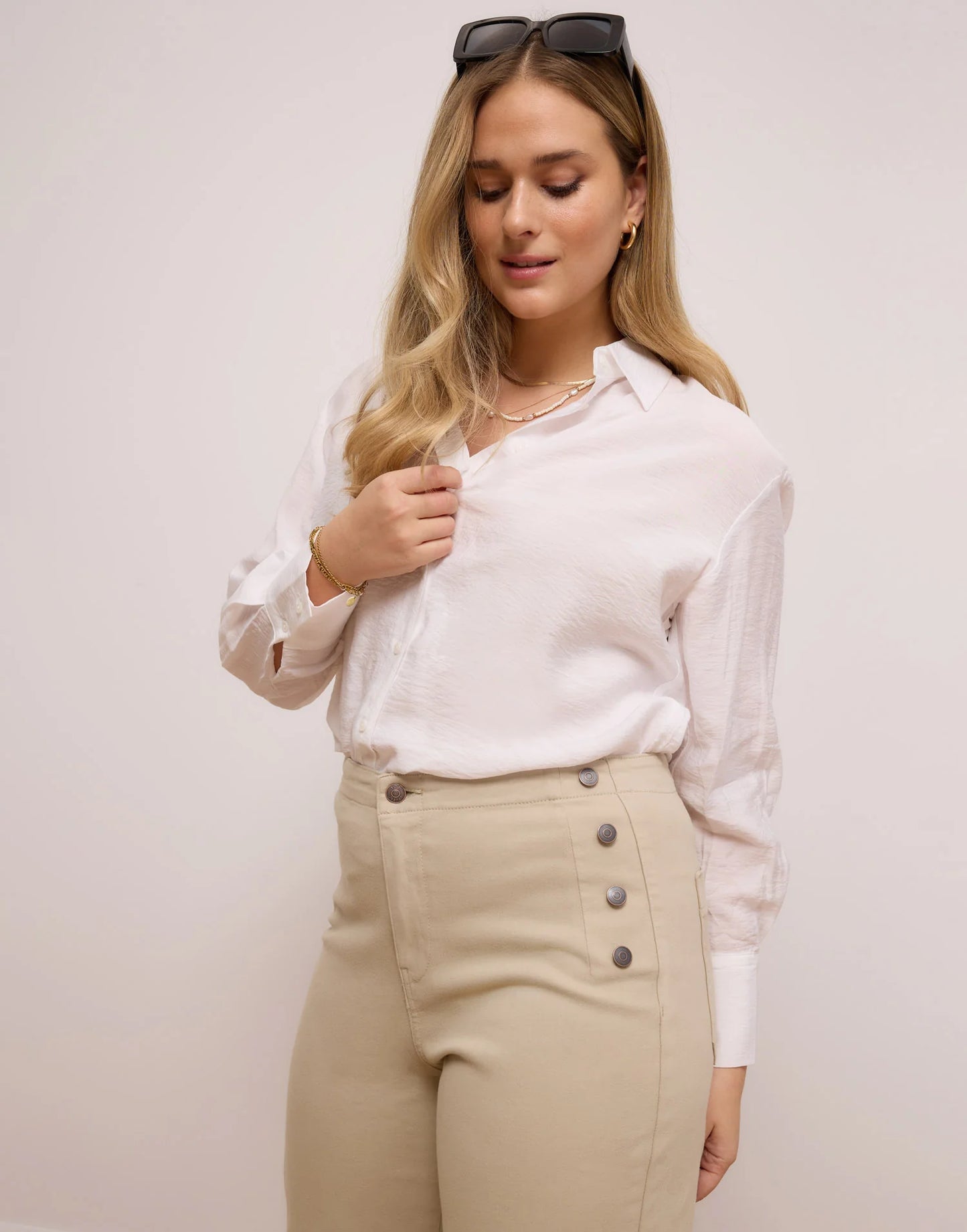 Lily - Coupe évasée- Taille Haute - Sable de plage - Entrejambe 25" - Yoga Jeans- 2239