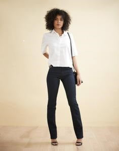 Chloe- Coupe droite - Taille Classique - Marine - Entrejambe 31" - Yoga Jeans
