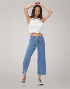 Lily - very flared cut - high waist - blue breeze