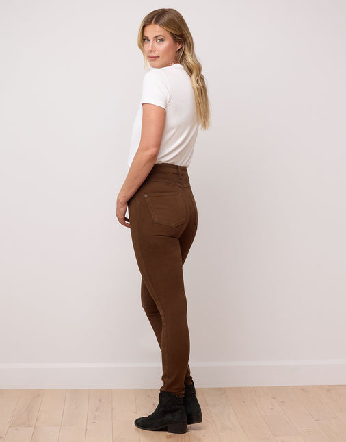 Jeans Rachel - Coupe étroite - Cacao Brun - Entrejambe 30'' - 2400 Yoga Jeans