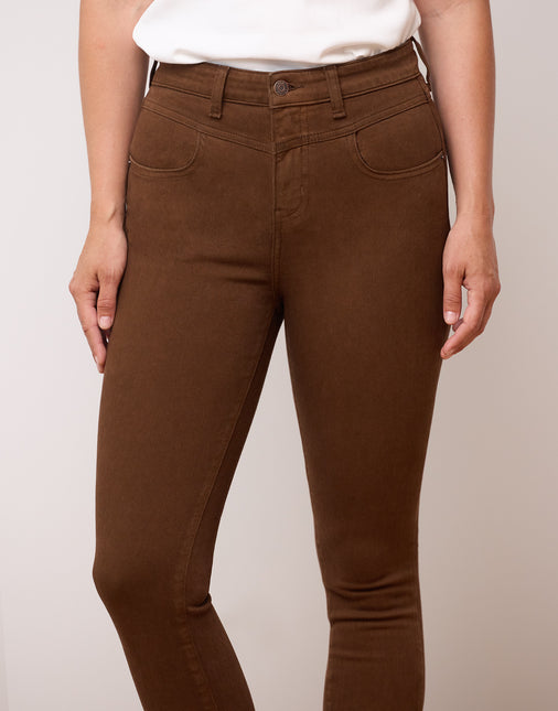 Jeans Rachel - Coupe étroite - Cacao Brun - Entrejambe 30'' - 2400 Yoga Jeans